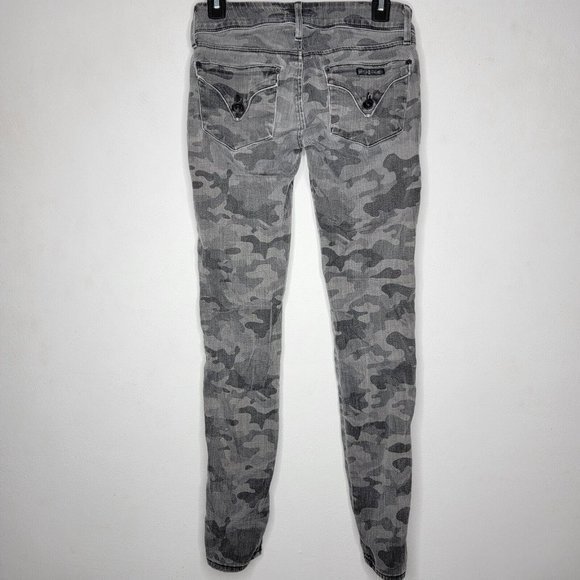 Hudson USA 25 Gray‎ Camo Zip Button Casual Collin Flap Skinny Women's Jeans - Picture 3 of 6